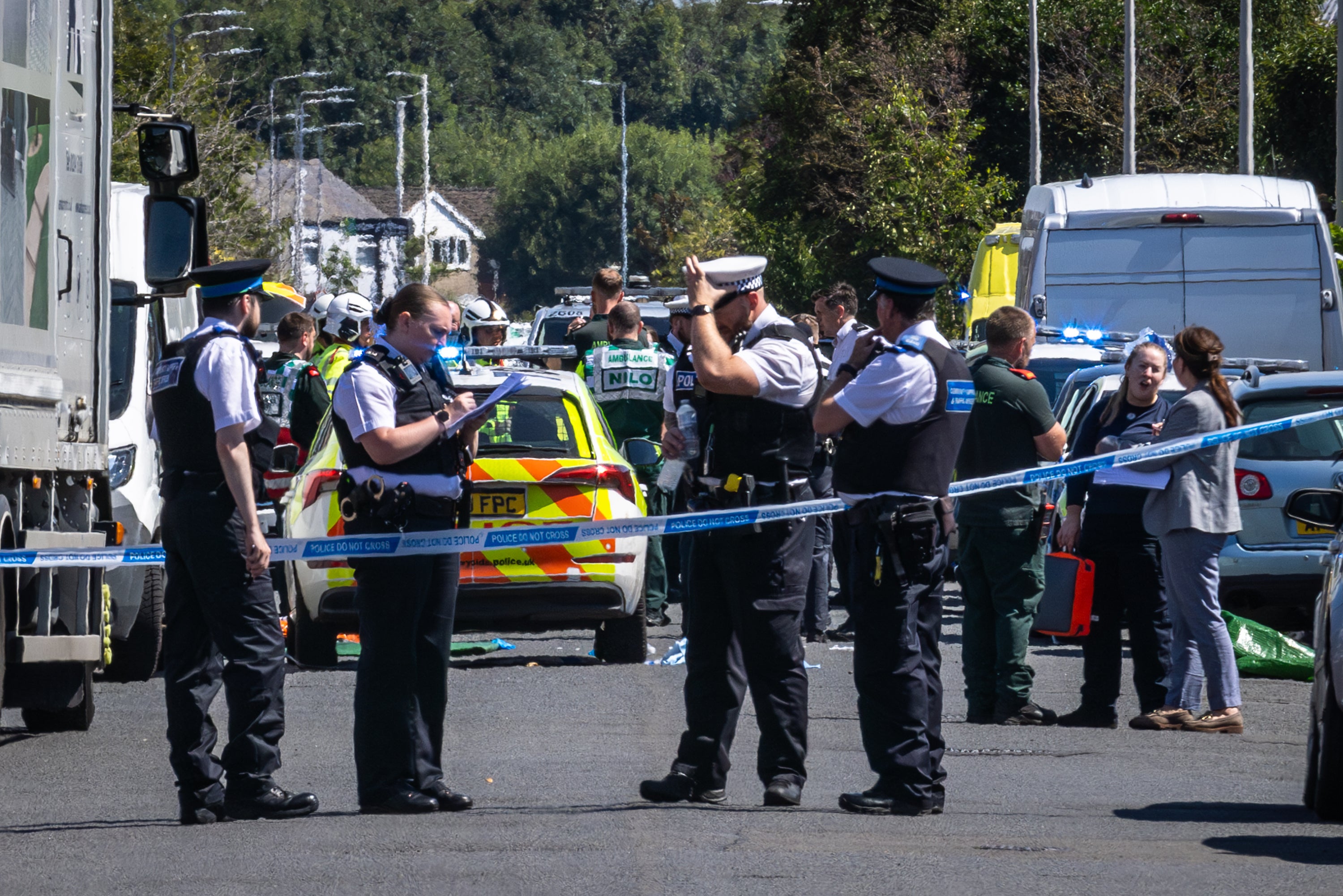 Police have urged the public to stay away from the scene