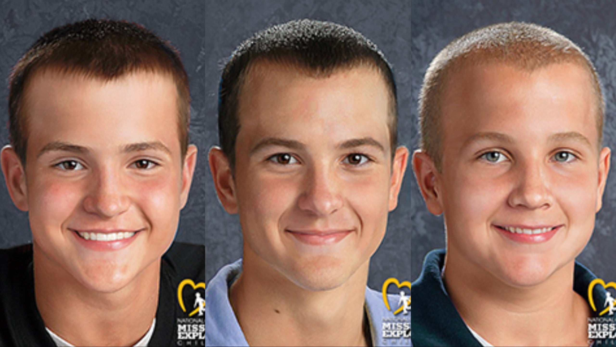 Age-progression images from 2020 show what Andrew, Alexander, and Tanner Skelton would look like as teenagers.