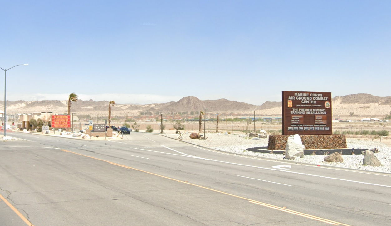 The incident happened at Marine Corps Air Ground Combat Center Twentynine Palms, California