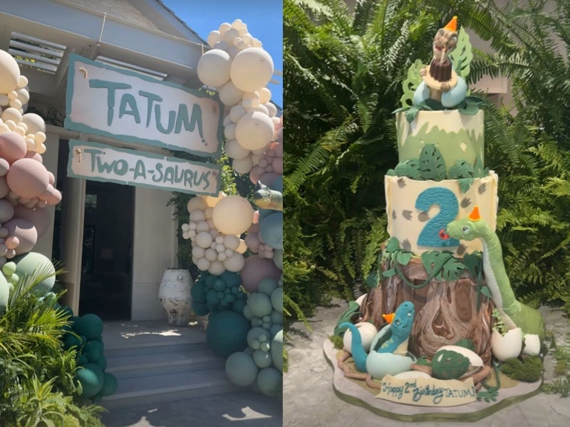 Khloe Kardashian hosts dinosaur-themed birthday party for her son Tatum