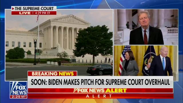 <p>John Kennedy calls Kamala Harris a ‘ding dong’ live on Fox News.</p>