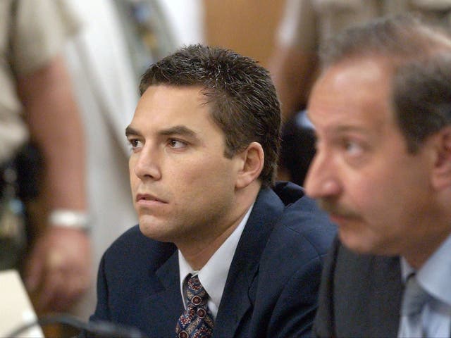 <p>Scott Peterson during a pretrial hearing in Modesto, California, July 2003</p>