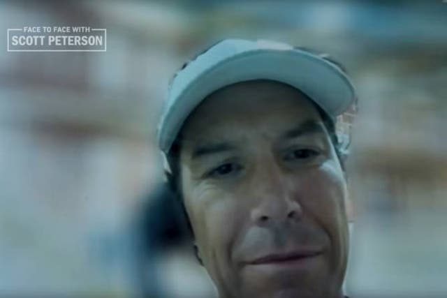 <p>Scott Peterson on a call from prison, as seen in the trailer for ‘Face to Face with Scott Peterson’</p>