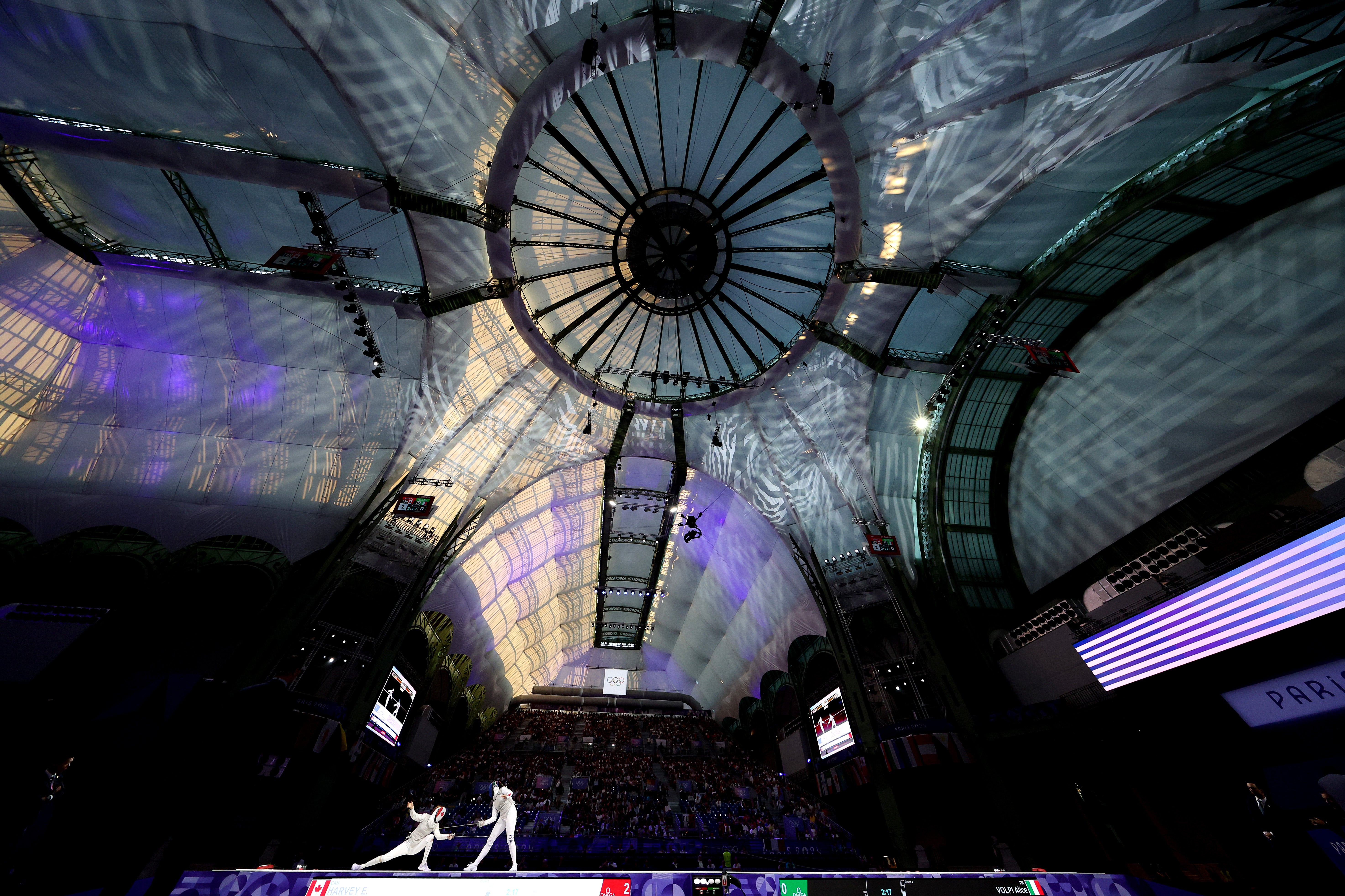 A general view of the fencing at Grand Palais