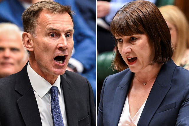 <p>Unparliamentary language: ‘Jeremy Hunt covered up from the House of Commons and from the country the true state of the public finances – he lied,’ said Rachel Reeves </p>