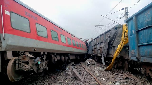 <p>Two dead after train derails in northern India</p>