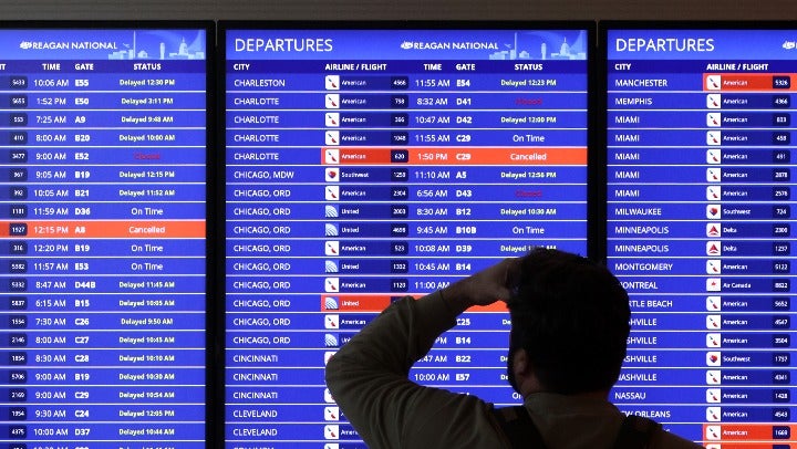 The recent outage caused flights to be cancelled