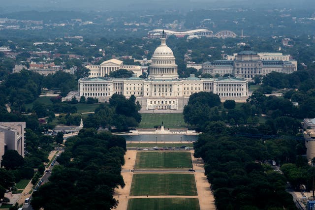 <p>The US Capitol building in Washington, DC. Divorce lawyers in the city say more and more couples are splitting up due to political differences</p>