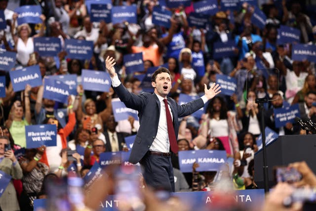 Harris assails Trump on killing border bill at star-studded rally ...
