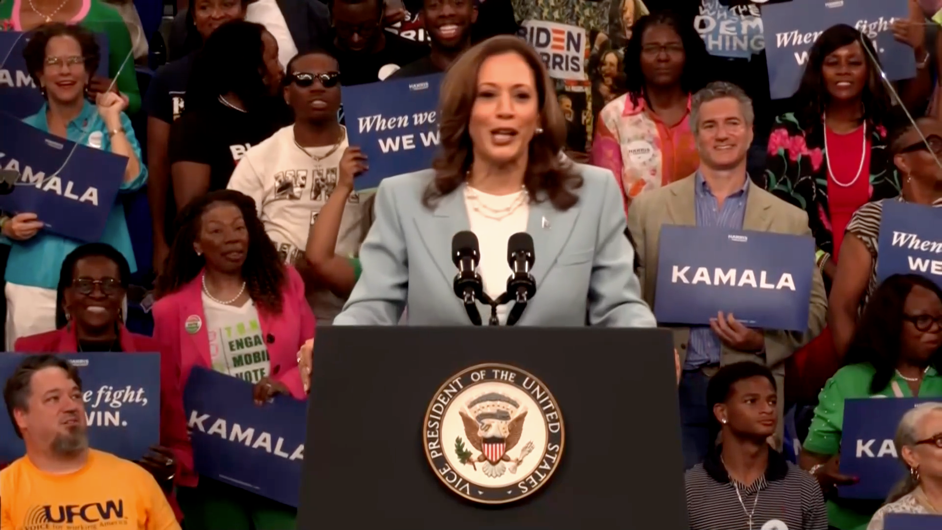 Vice President Kamala Harris campaigns in Atlanta Georgia on July 30 2024