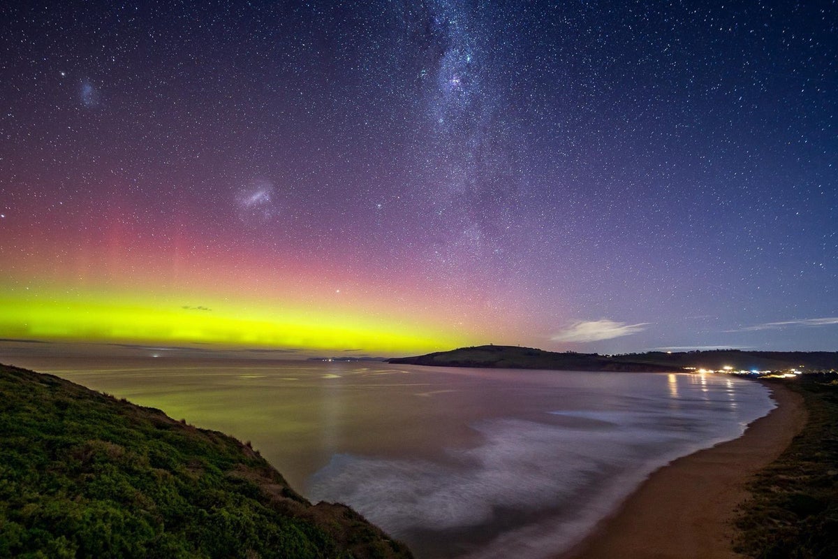 Australians dazzled by spectacular southern lights after powerful solar storm