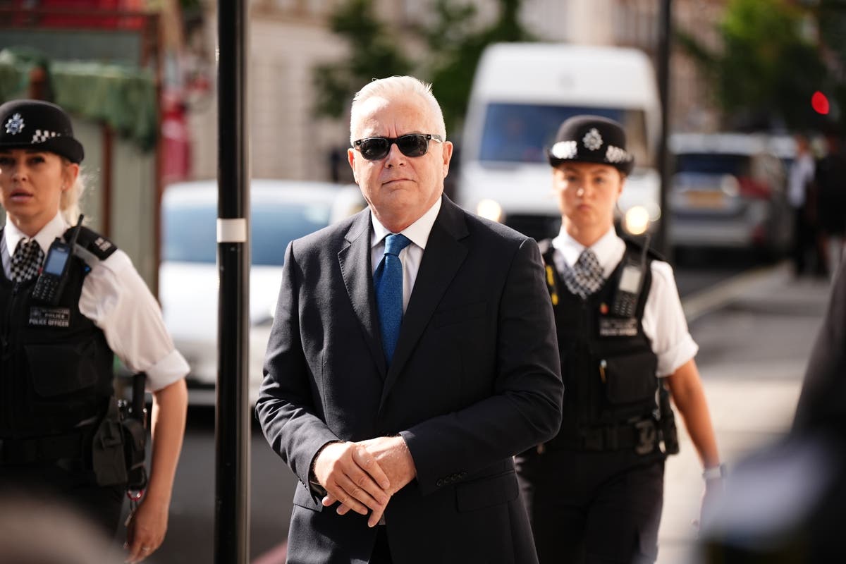 Huw Edwards arrives in court charged with making indecent images of children