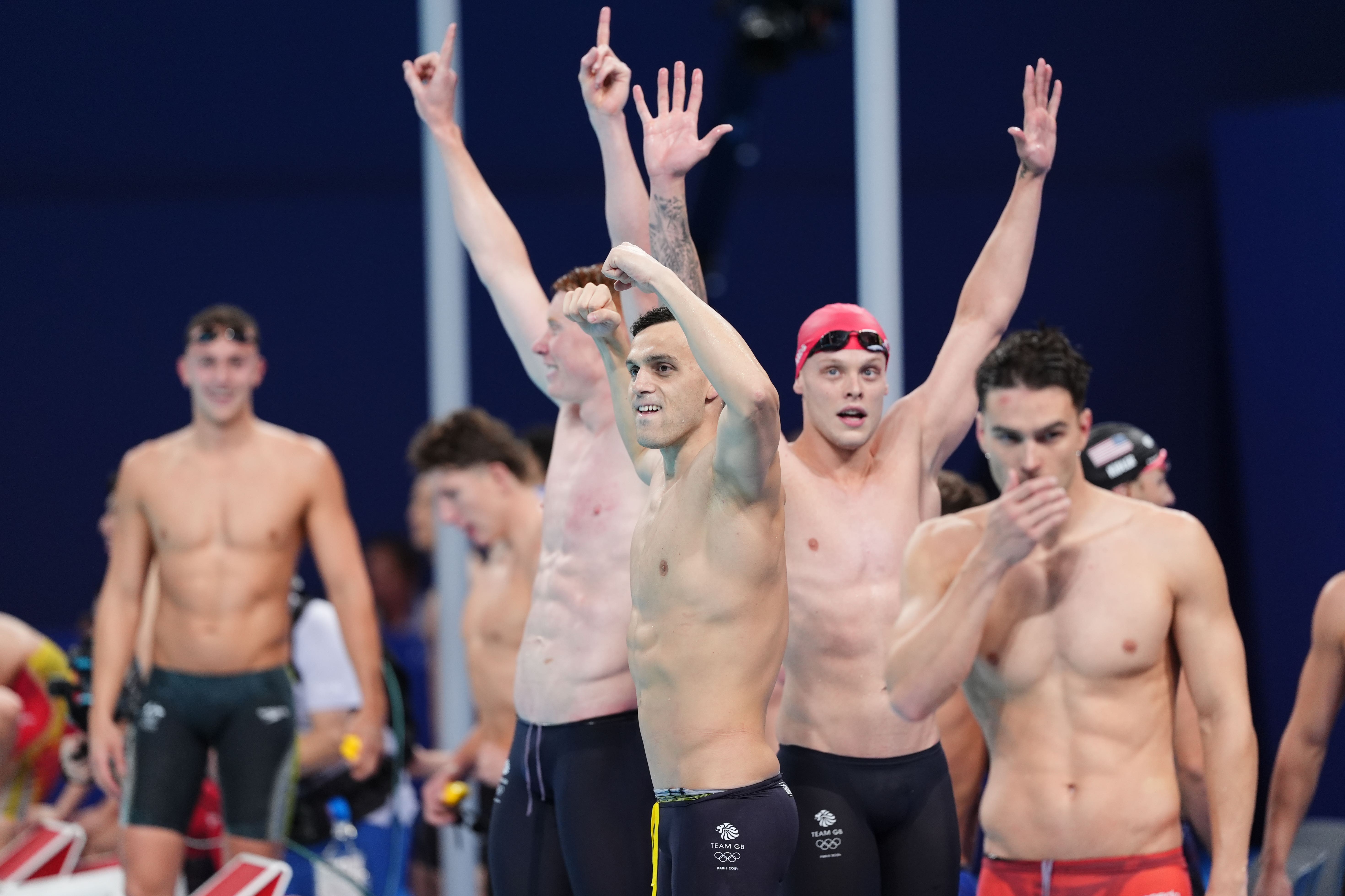 Team GB’s men’s 4×200 metres freestyle relay team retained their Olympic title (John Walton/PA)