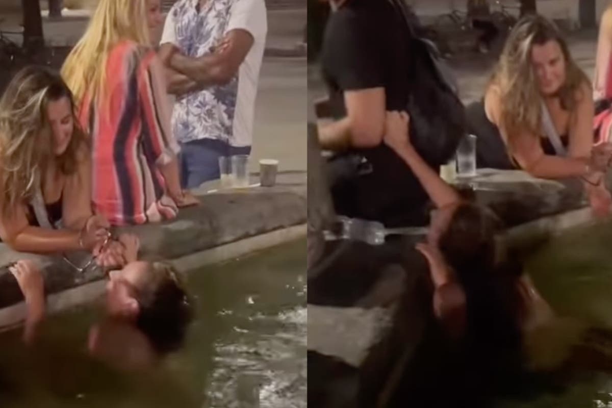 Florence locals outraged by tourist taking a topless dip in fountain