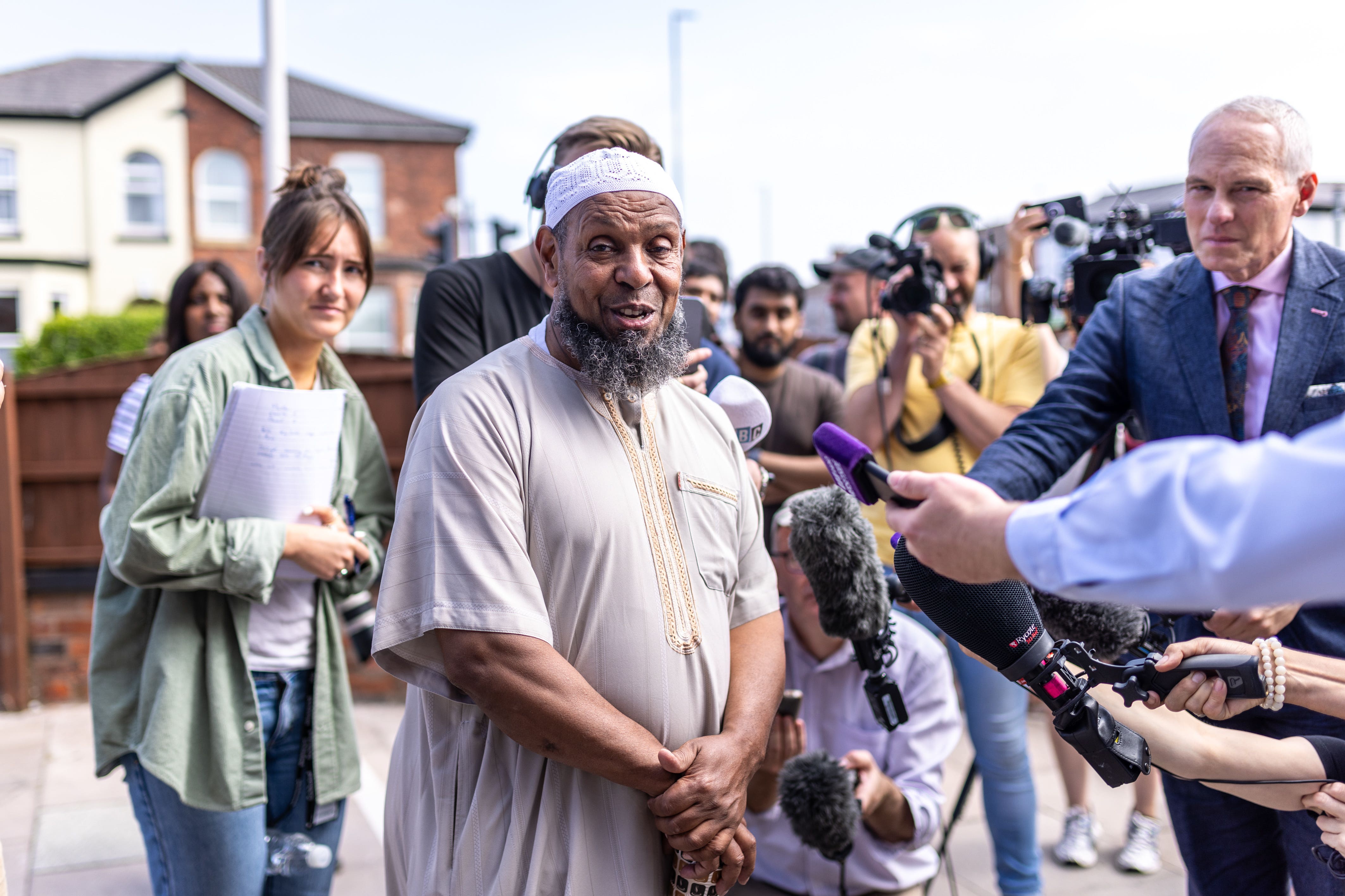 Southport mosque chairman Ibrahim Hussein has described being trapped in the building while violence erupted outside as ‘terrifying’ but said the supportive community response has been ‘humbling’ (James Speakman/PA)