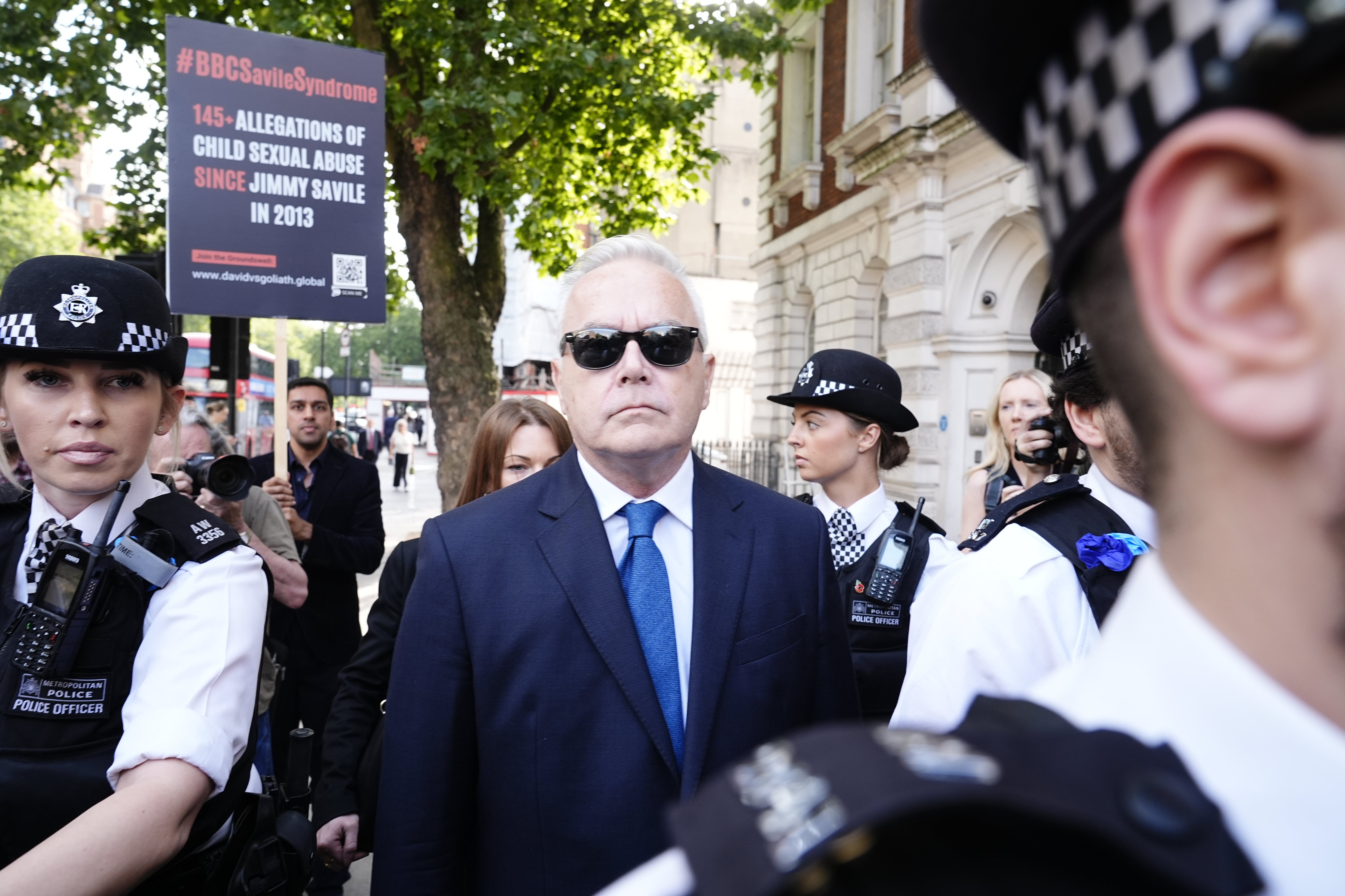 Huw Edwards arriving at Westminster Magistrates’ Court