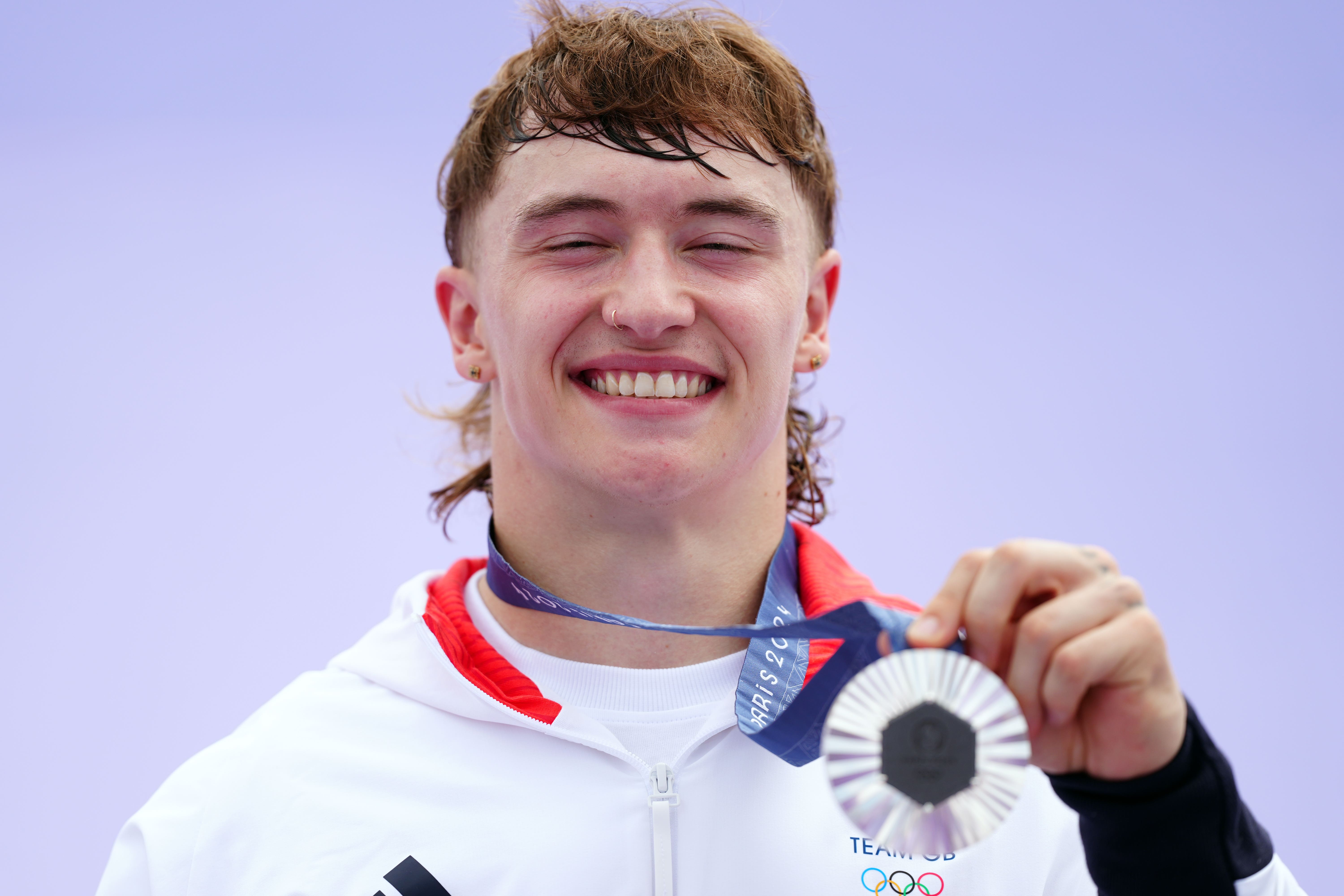 Great Britain’s Kieran Reilly with his silver medal (David Davies, PA)