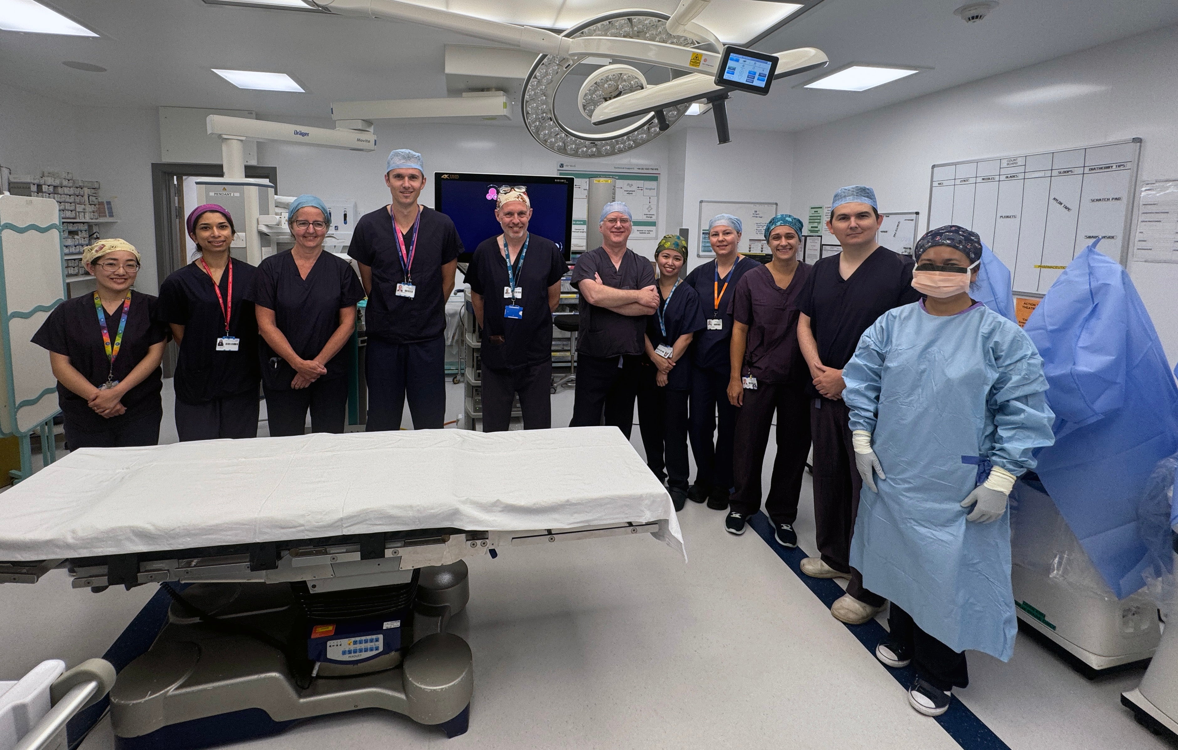 The Urology Paediatric robotic surgical team