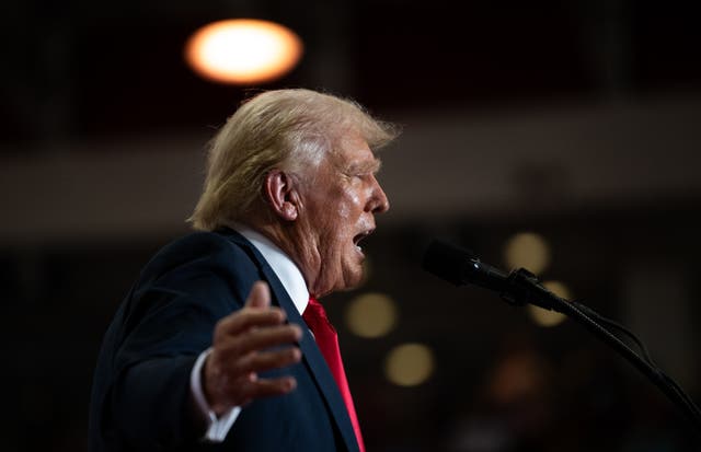 <p>Donald Trump speaks to supporters in St Cloud, Minnesota on July 27. The president has come under fire for a recent interview where the term “horrible jew” was used.  </p>