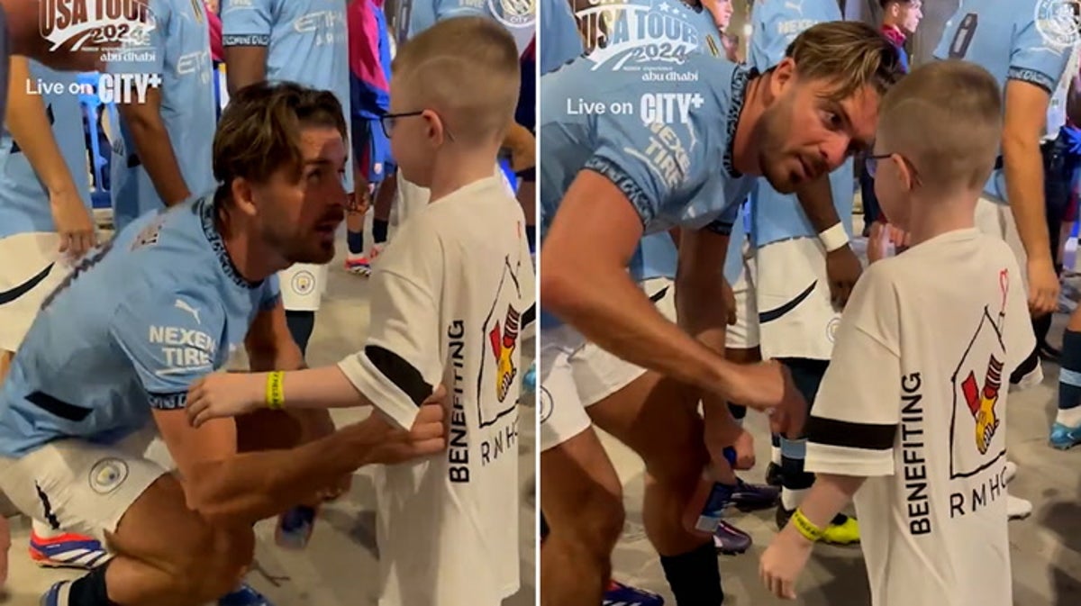 Jack Grealish shares heartwarming moment with Man City mascot: ‘I’ll look after you’