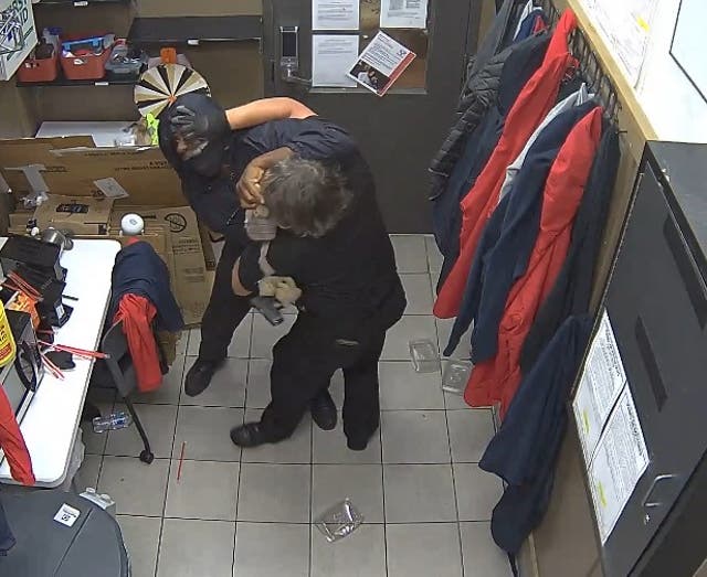 <p>The employee at the Georgia store managed to take off the suspect’s mask, glasses and hat, which investigators later collected for evidence.</p>