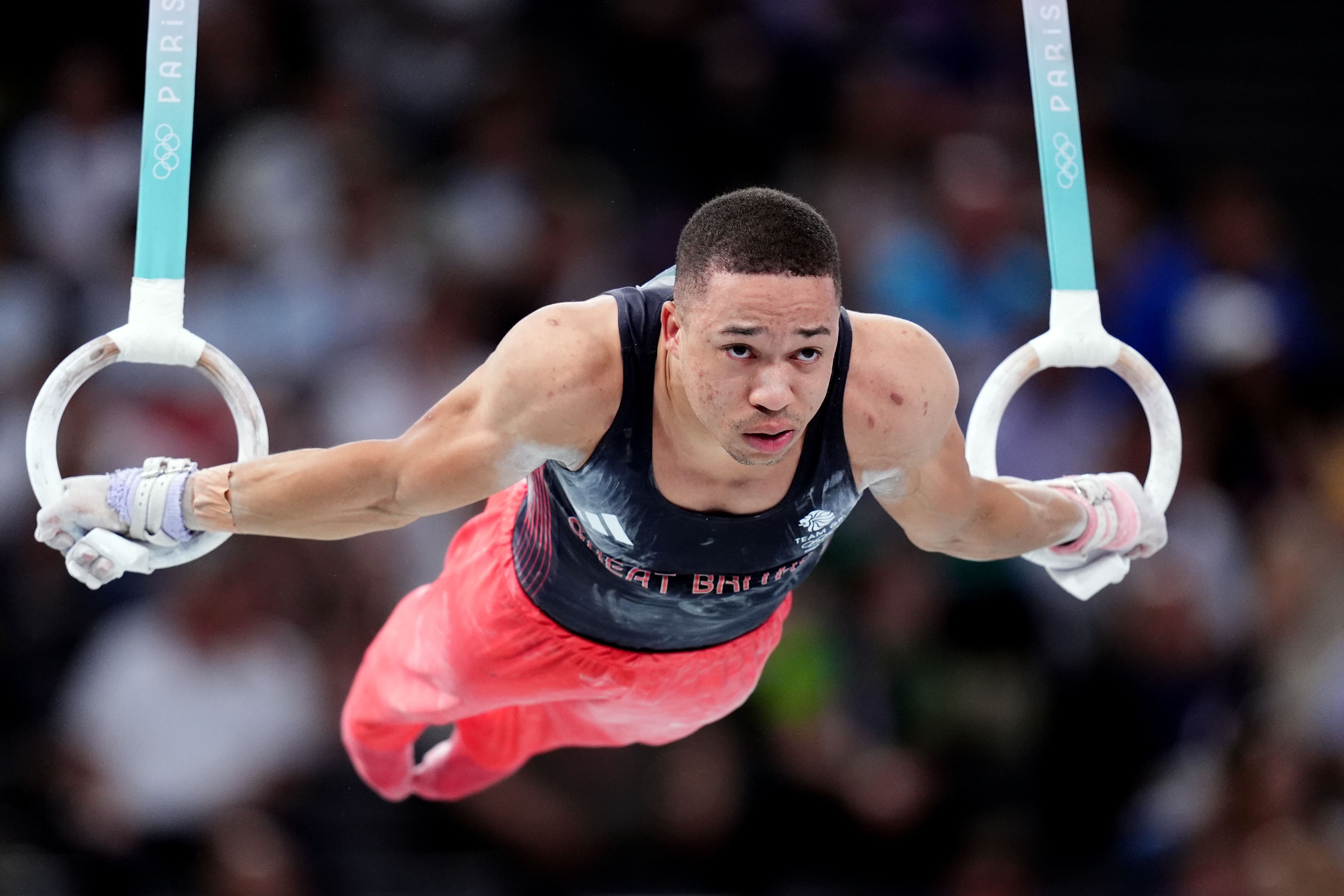 Joe Fraser fell just short of a medal in the men’s all-around gymnastics final (Mike Egerton/PA)