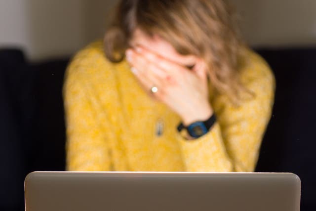 Reimbursement for people who have been tricked into transferring money to fraudsters still largely depends on who they bank with, according to the Payment Systems Regulator (picture posed by model/Dominic Lipinski/PA)