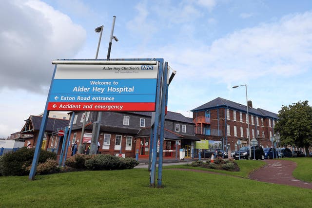 Alder Hey Children’s Hospital has said it continues to treat five children who suffered knife wounds in the incident (PA)