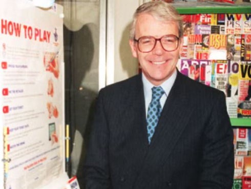 Sir John Major, who launched the National Lottery in 1994, which has raised millions in funding for Team GB athletes