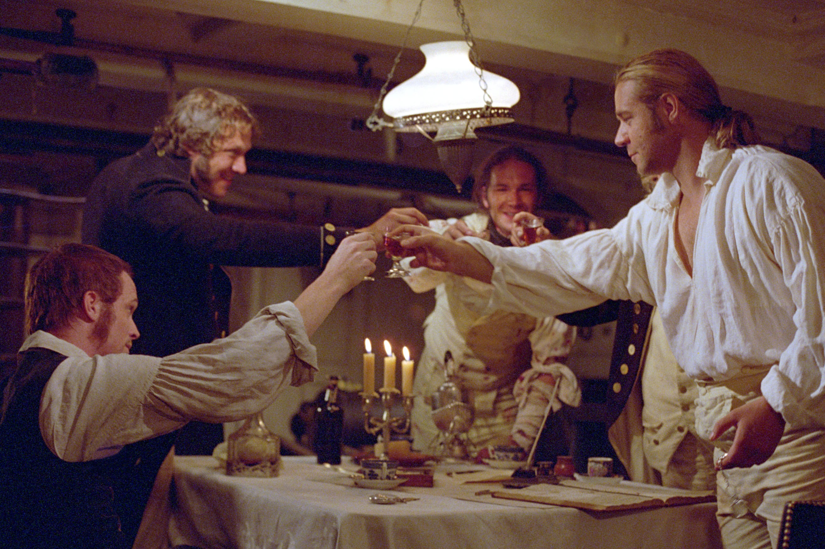 Camaraderie: Paul Bettany, Robert Pugh, James D’Arcy and Crowe in ‘Master and Commander’