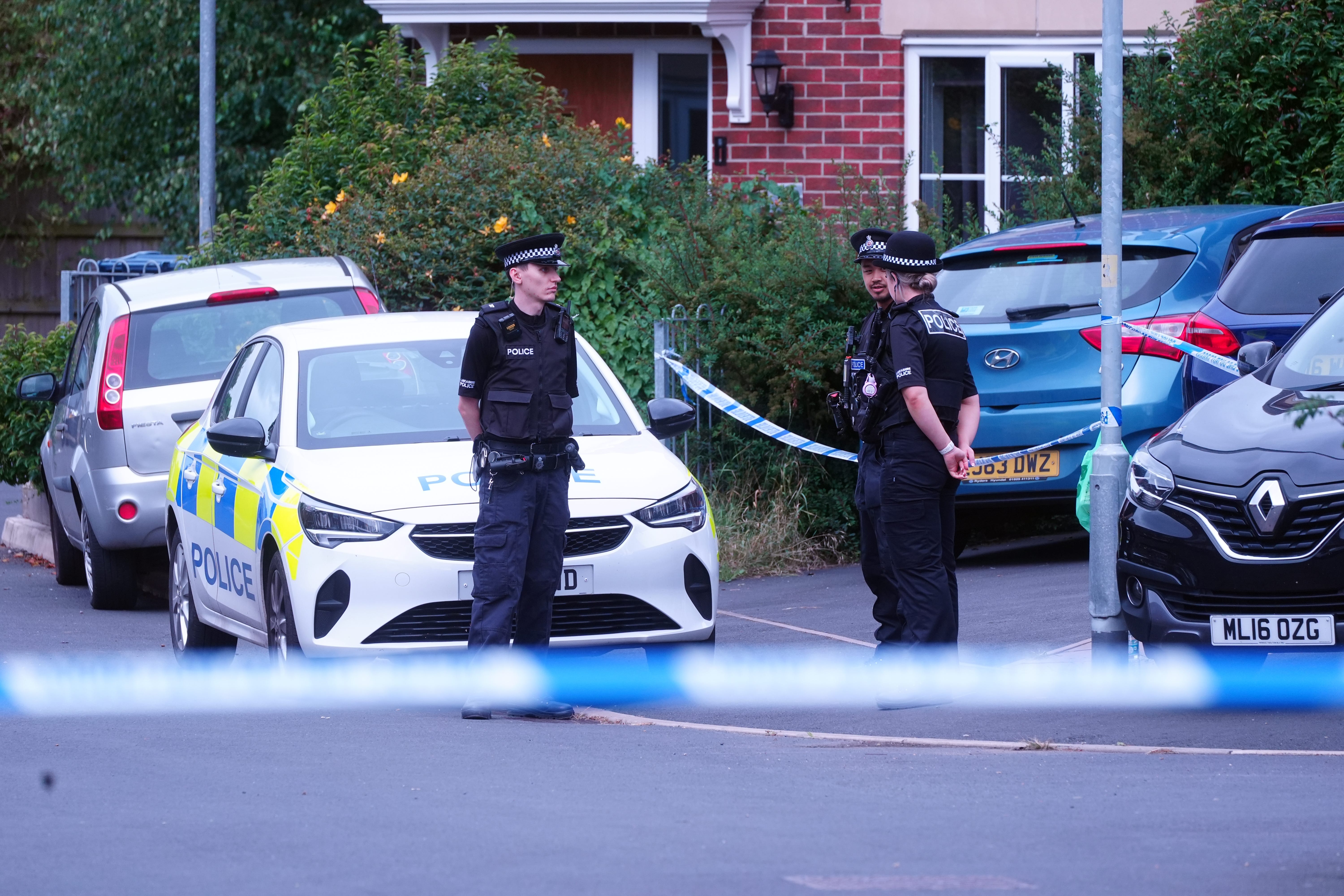 Emergency services at the home of 17-year-old Axel Rudakubana in Old School Close, Banks (Owen Humphreys/PA)