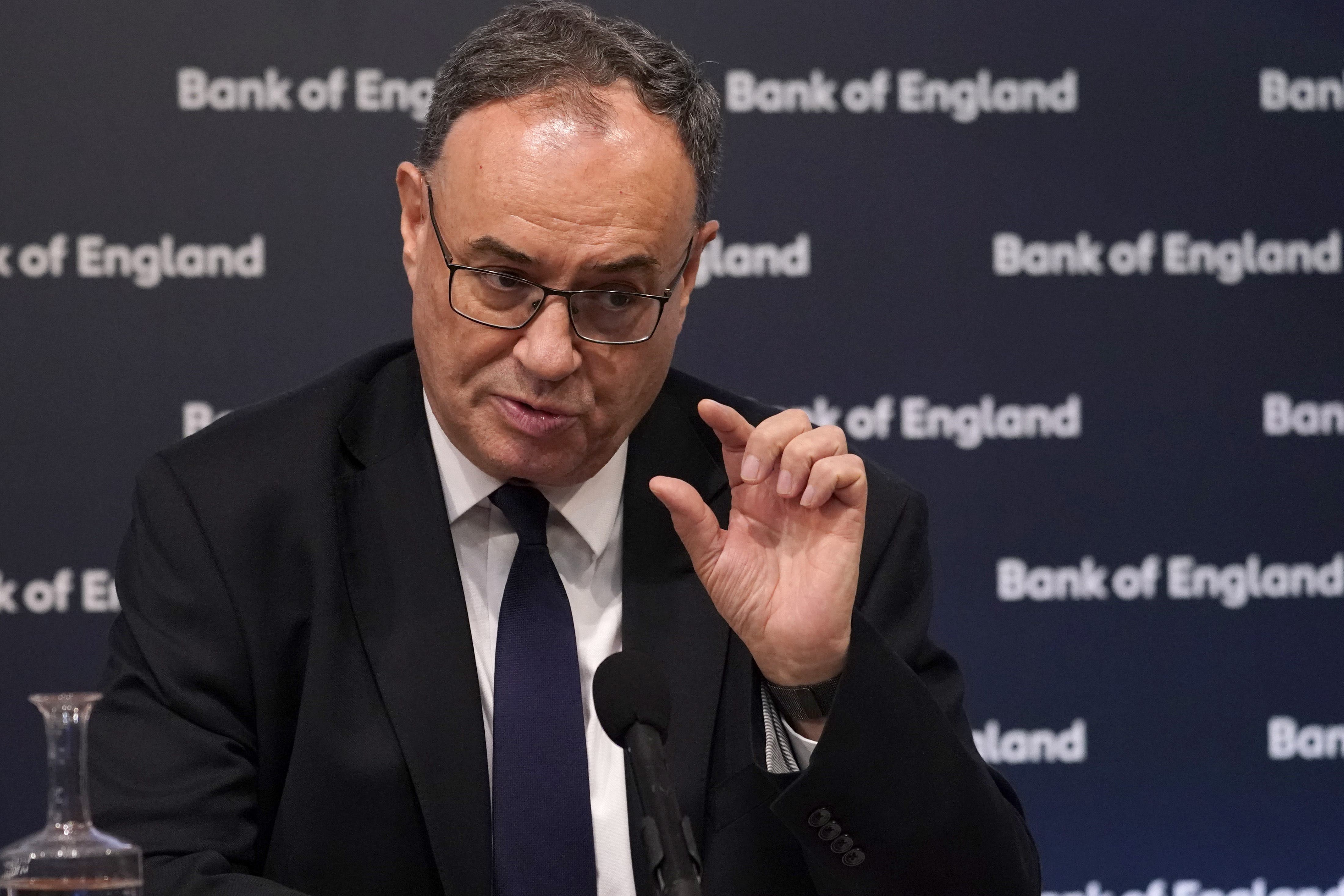 Andrew Bailey, governor of the Bank of England (Alberto Pezzali/PA)