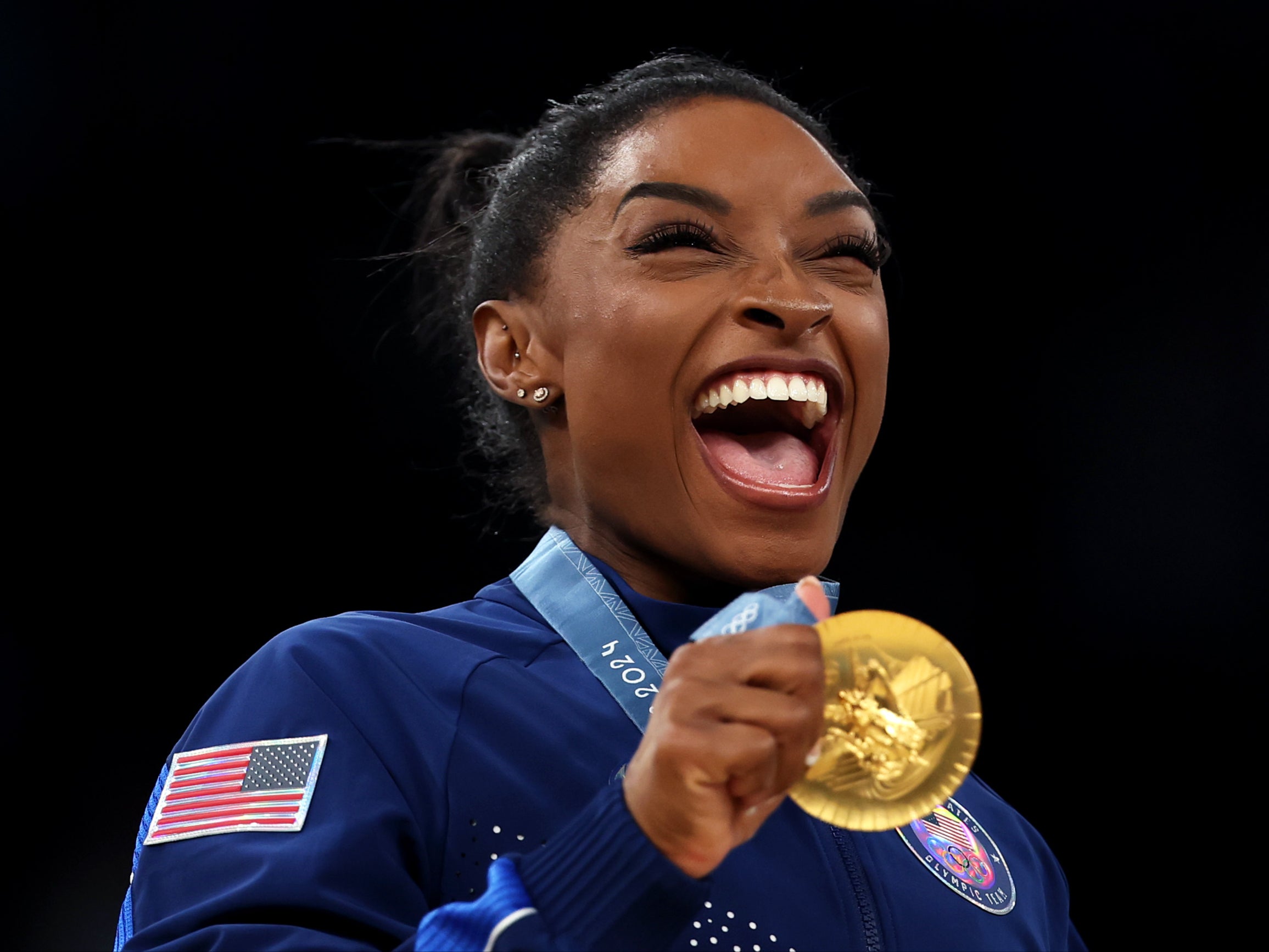 Simone Biles becomes most decorated American gymnast after scoring gold during women’s all-around finals