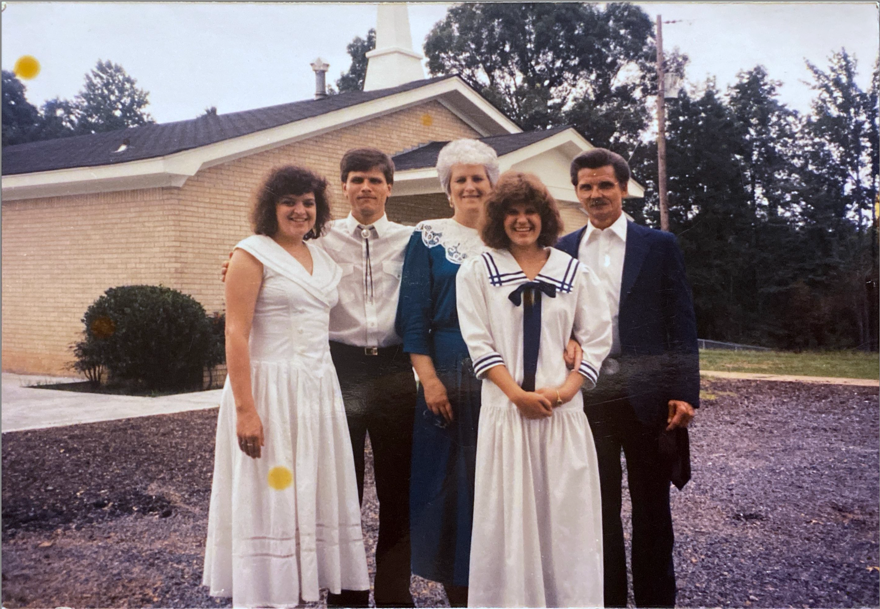 Jennifer, 15, and her family attend her grandmother’s funeral in June 1991