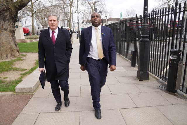 Sir Keir Starmer and David Lammy (Stefan Rousseau/PA)