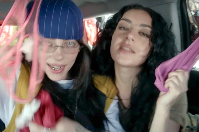 <p>Billie Eilish (left) and Charli XCX</p>