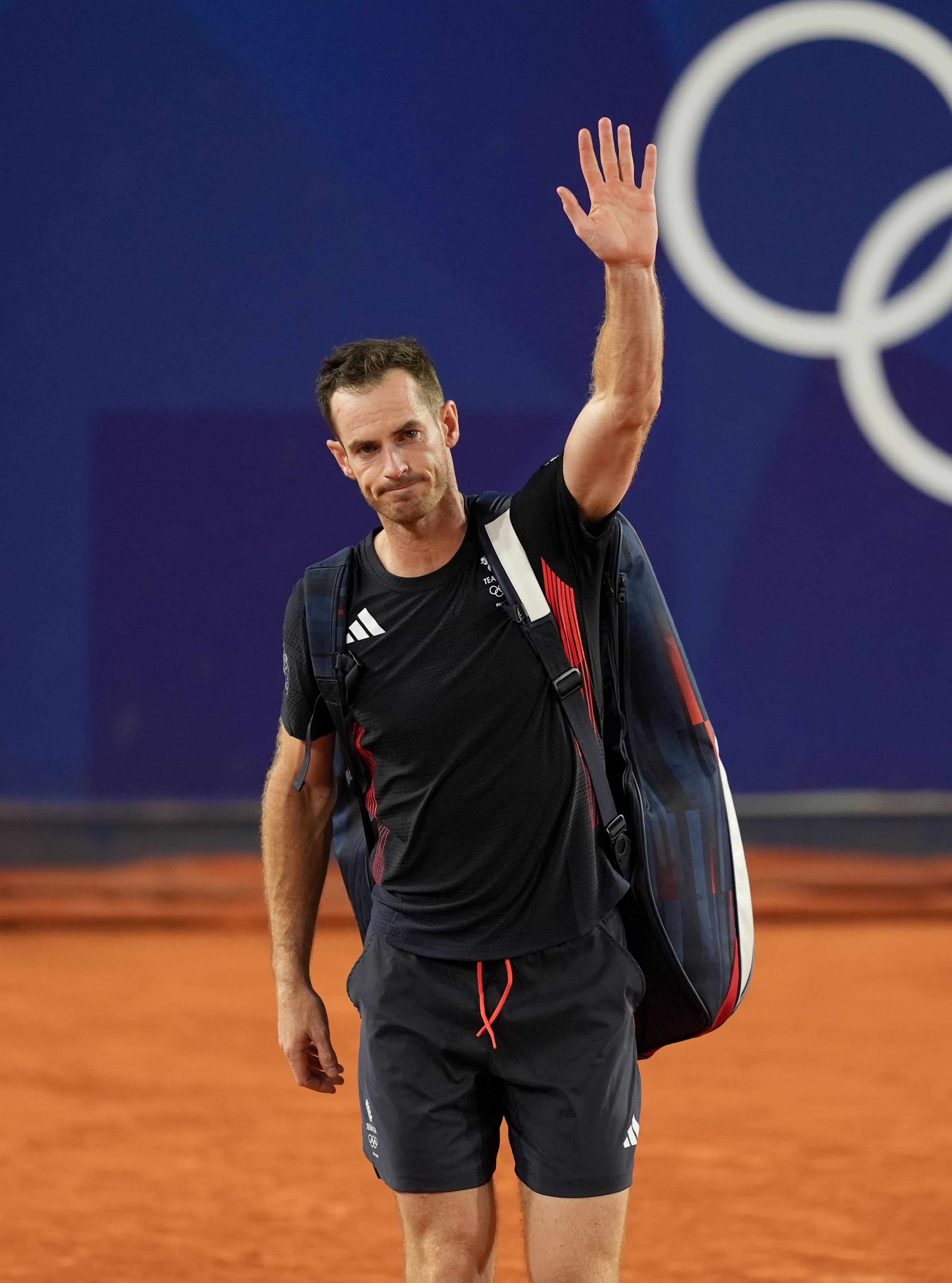 Andy Murray waves bye to the crowd at Roland Garros (Mike Egerton/PA)