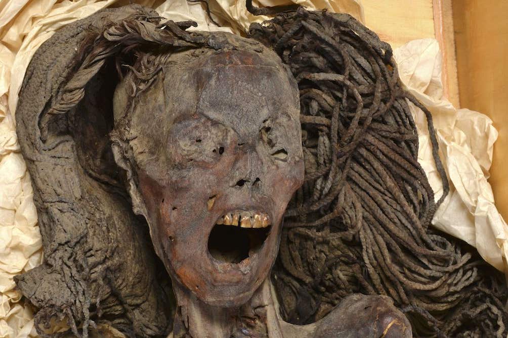 An ancient Egyptian mummy known as the Screaming Woman