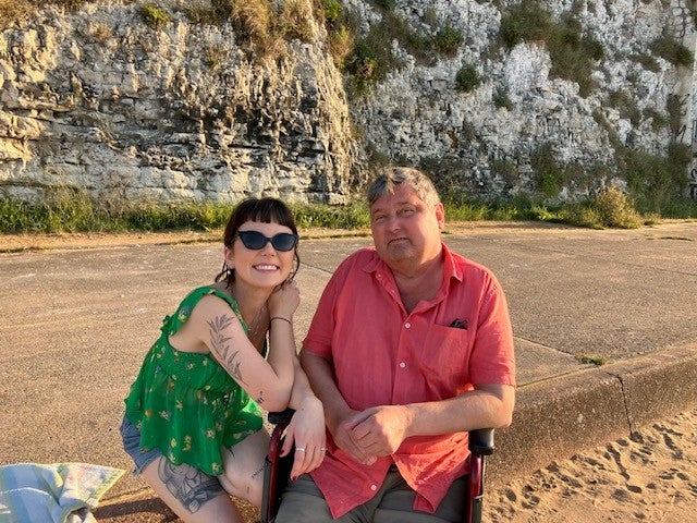 Rob and Loti on the beach