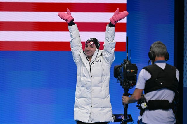 <p>Regan Smith is among the US swimmers seen wearing a parka coat </p>