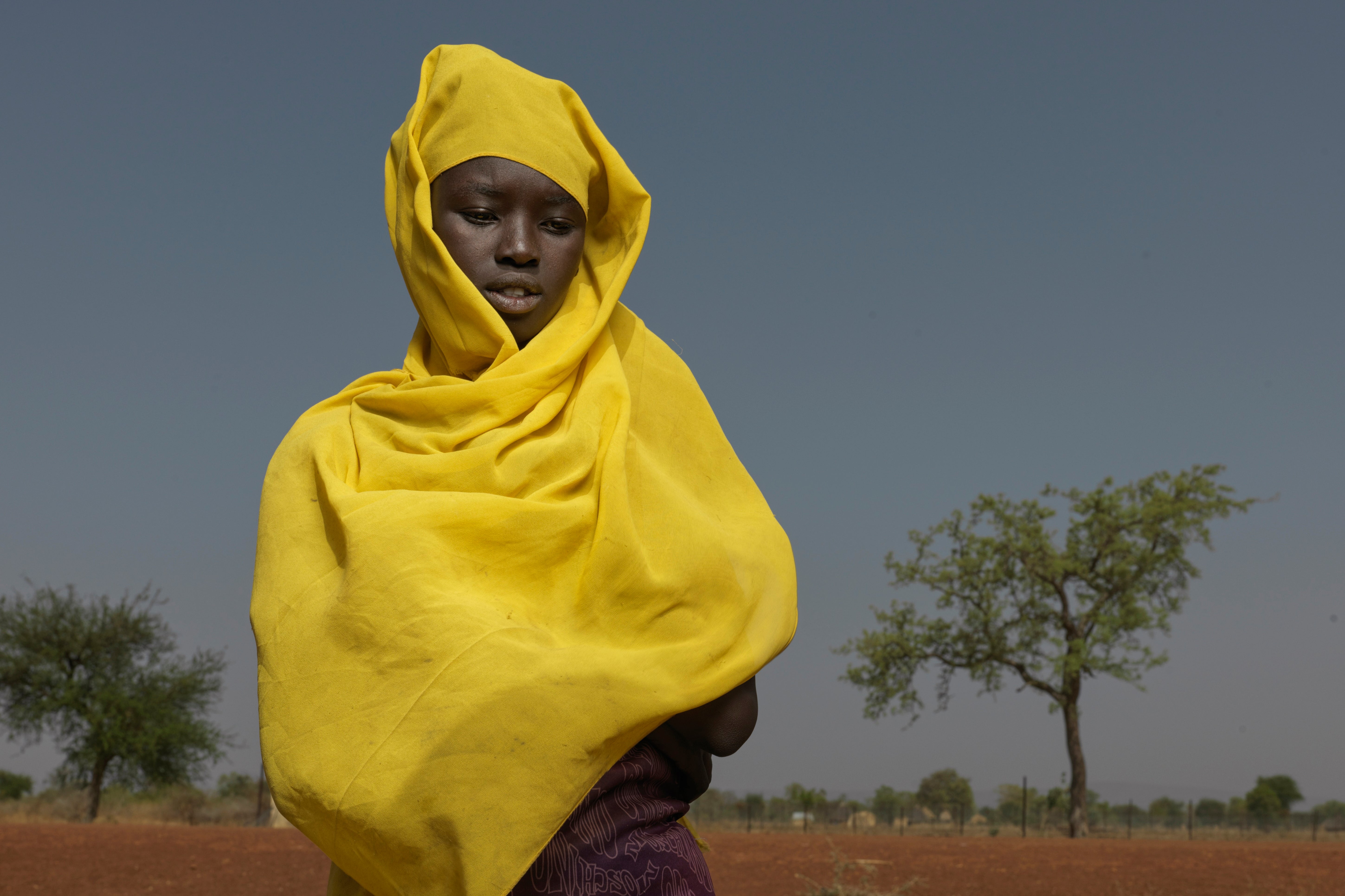 Portrait of 15-year-old Arek Luach Nhial, taken after her arrival to safety in South Sudan