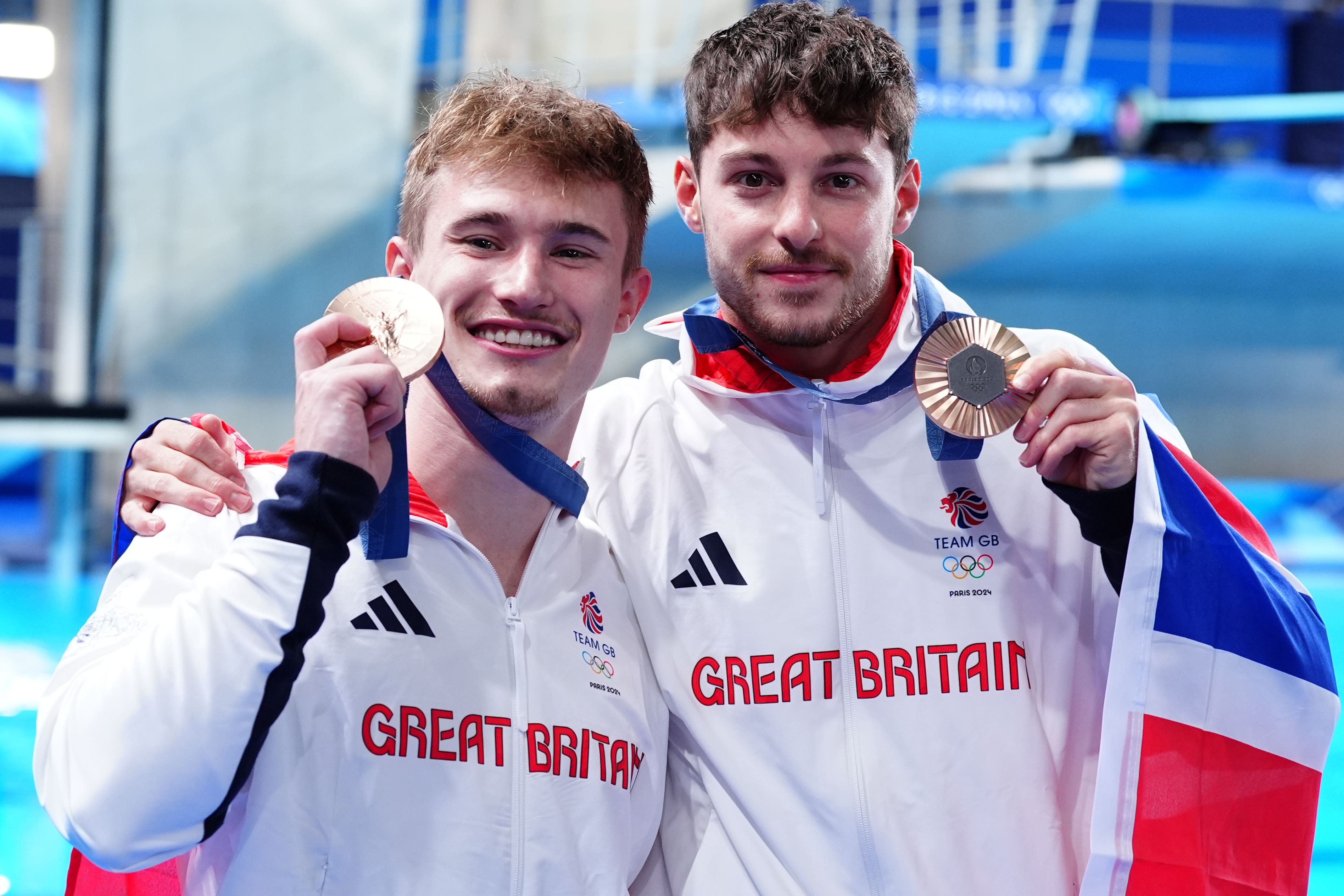 Jack Laugher and Anthony Harding claimed bronze at Paris 2024 (Peter Byrne/PA)