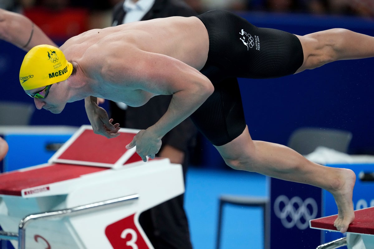 Cameron McEvoy wins gold for Australia in 50 freestyle swimming, Dressel finishes sixth