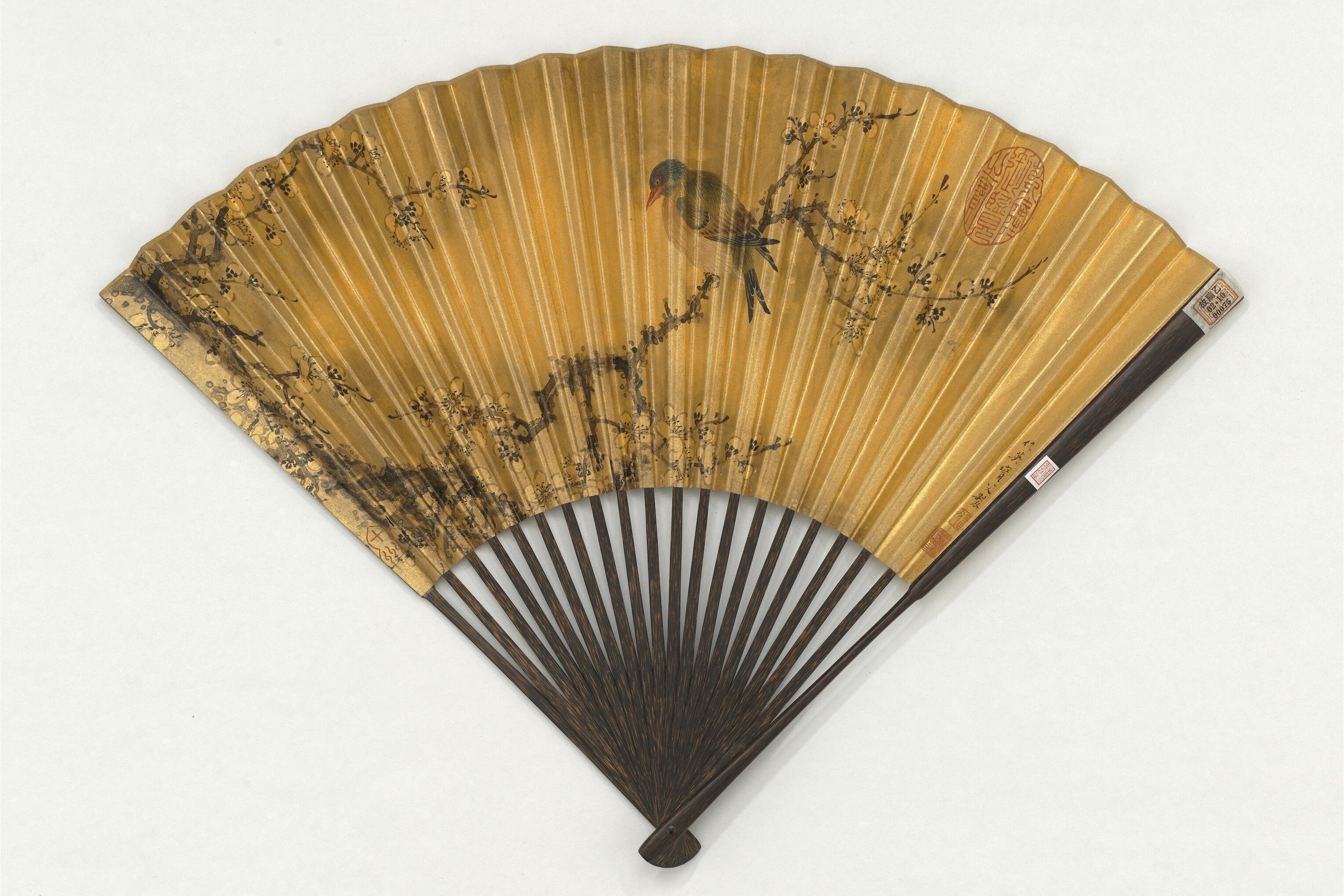 A painted fan at the Palace Museum in Taipei