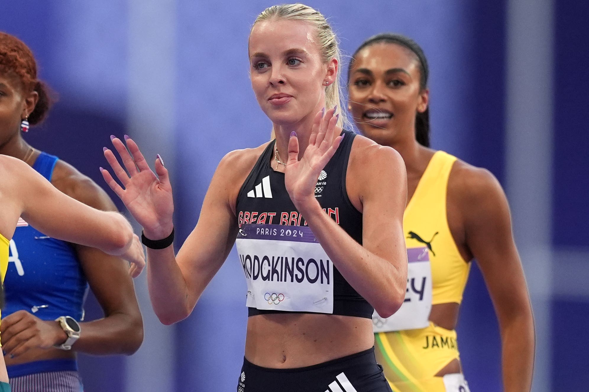 British gold medal favourite Hodgkinson was relieved to be done with her 800m heat (Martin Rickett/PA)