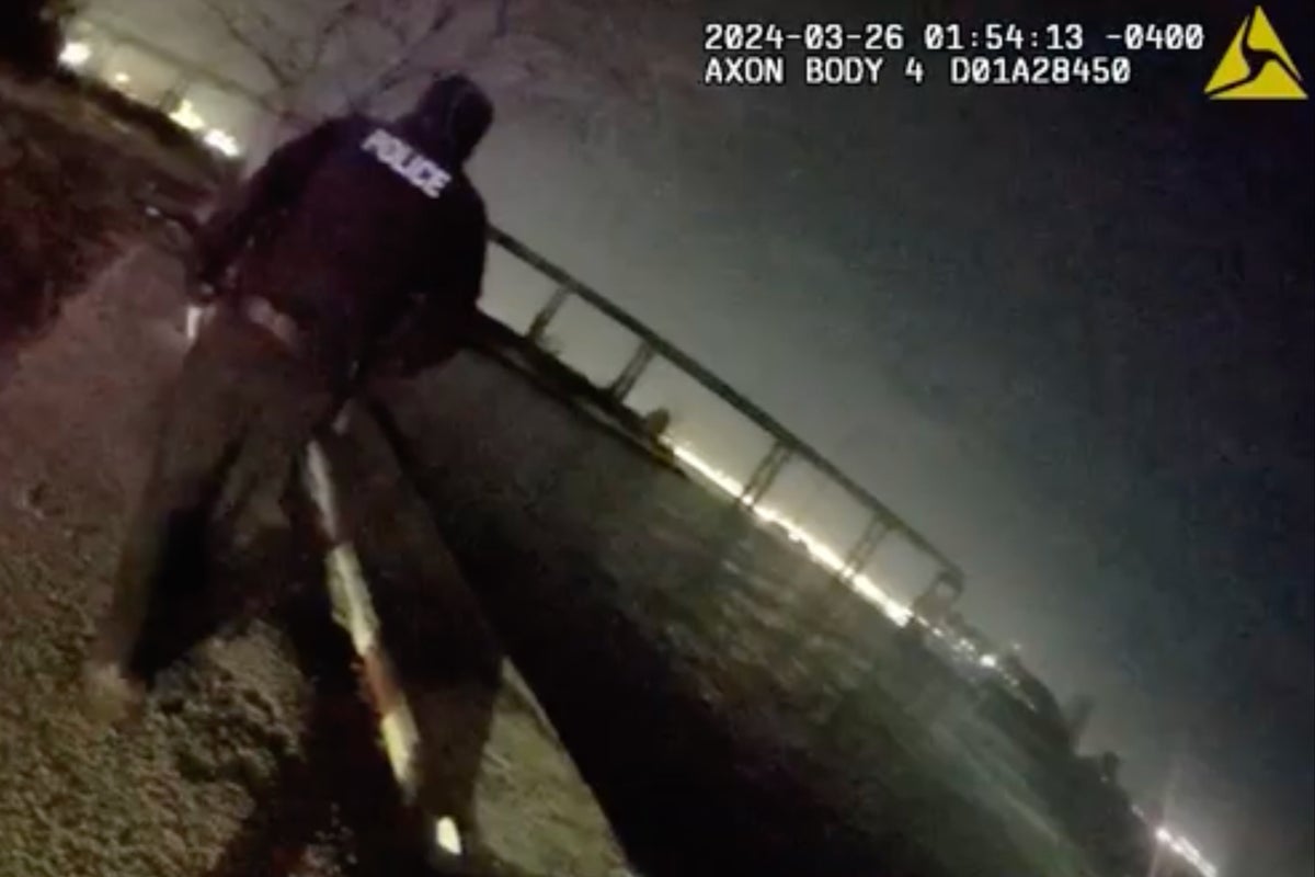 ‘This is gonna be a hell of a cleanup’: Body cam footage shows cops’ reaction to Baltimore bridge collapse