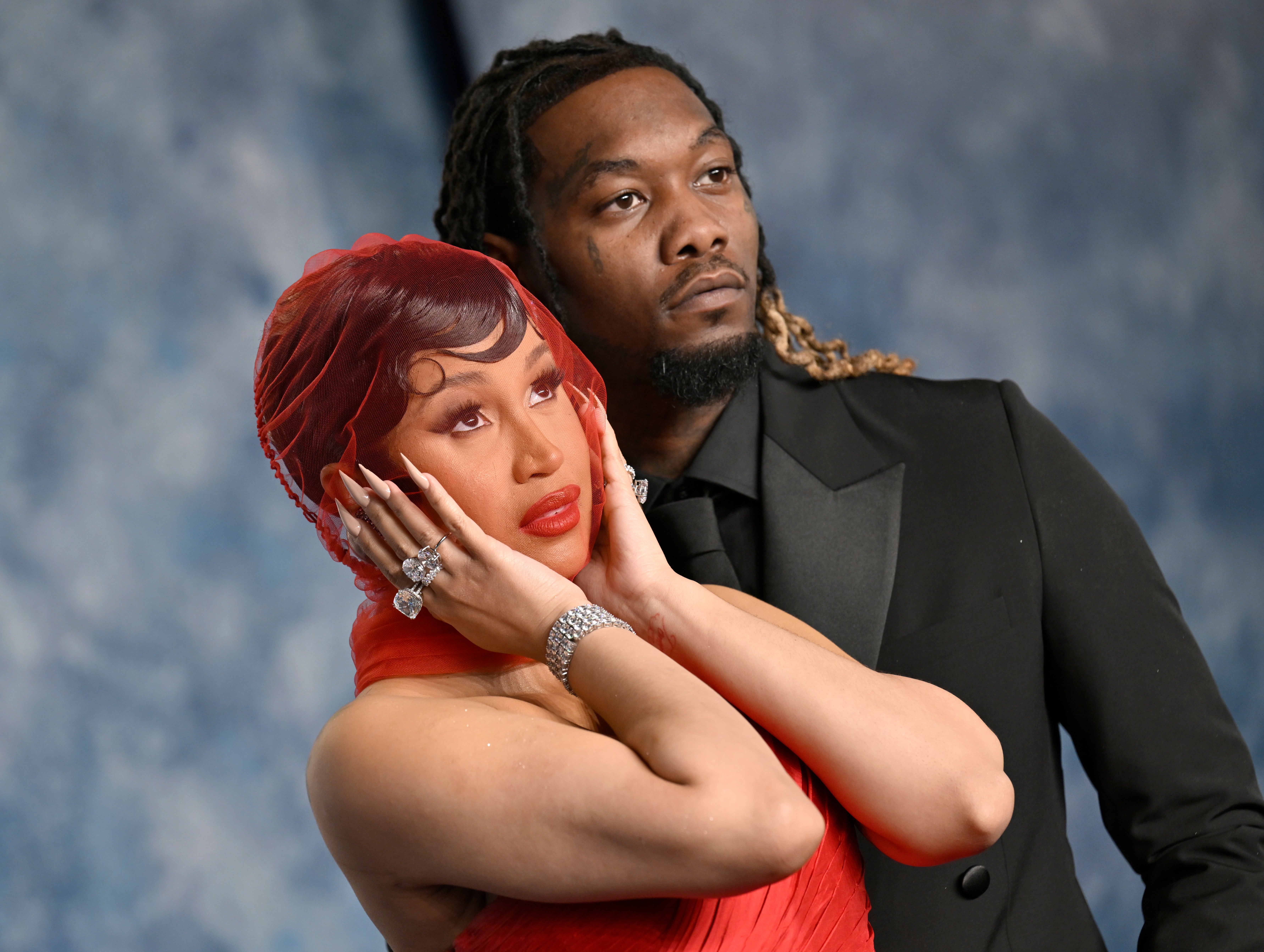 Cardi B (left) and Offset share three children together