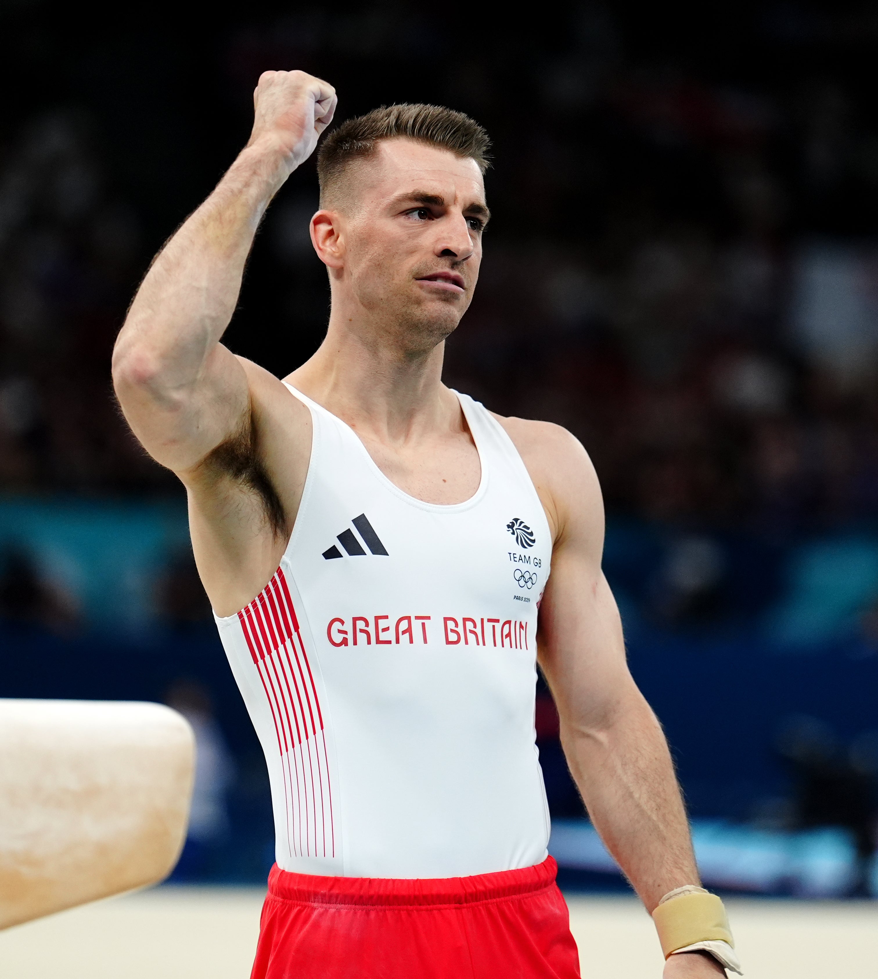 Great Britain’s Max Whitlock is in action on Saturday (PA)