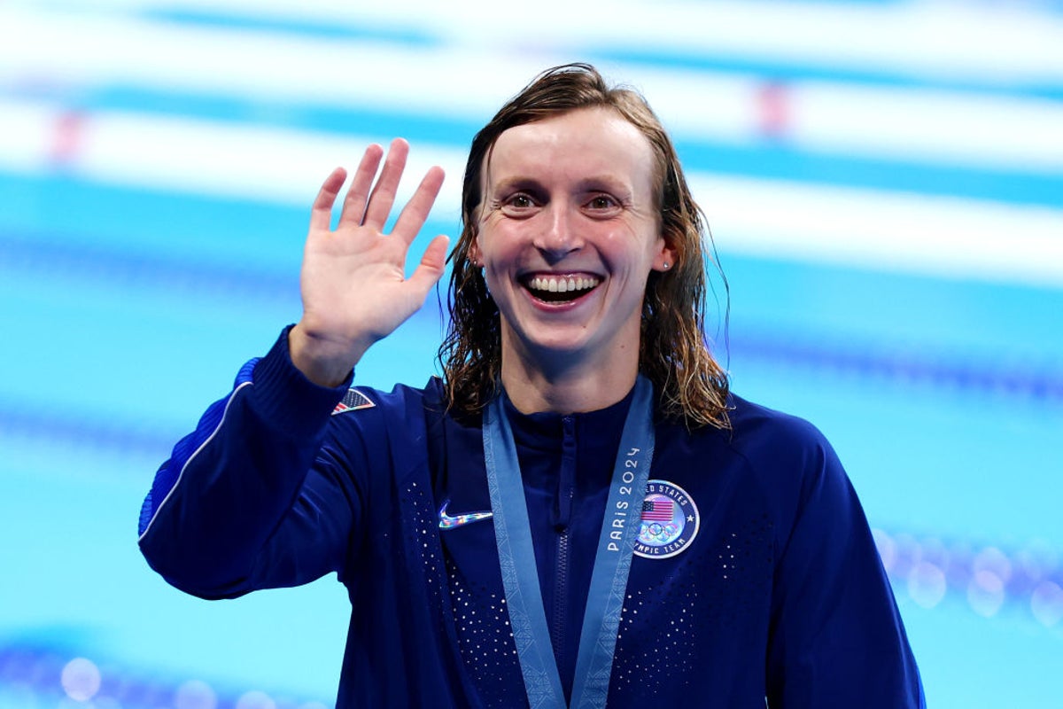 Katie Ledecky makes Olympics history with ninth gold medal in swimming