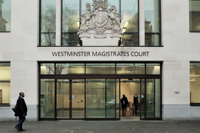 The alleged attack targeted a property ‘owned by a Ukrainian’, Westminster Magistrates’ Court heard (Nick Ansell/PA)